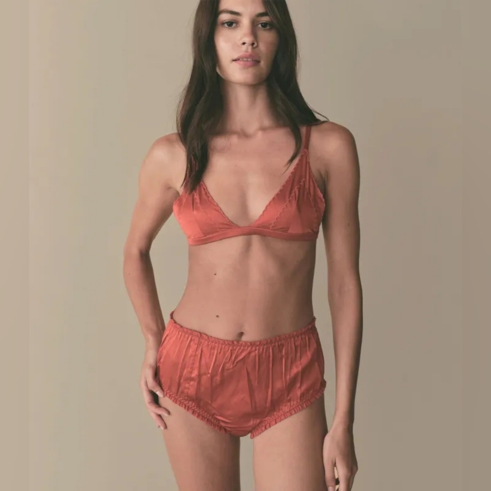 NWT Doen Lucie bralette in redbud, large - Picture 2 of 10